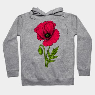 Red poppy 2 Hoodie